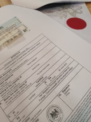 Apostille legalisation service in London