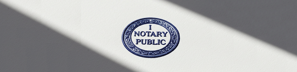Notary seal on a corporate document